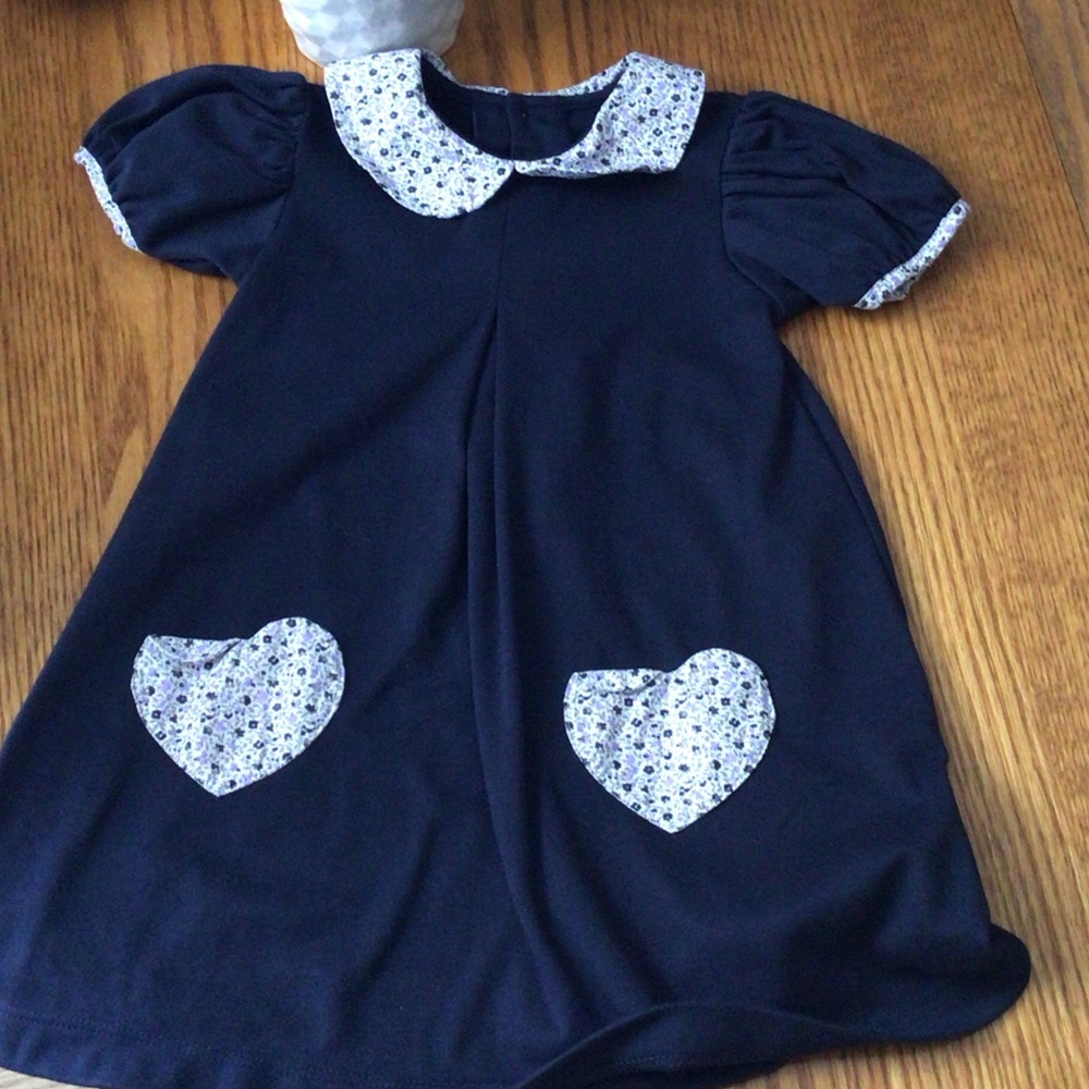 Remember Nguyen 4T Navy Button Back Dress
